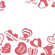 Heart pattern to Valentines Day Seamless frame N2