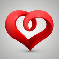 Vector heart in the form of tape N6