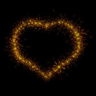 Heart sparkler Vector N2
