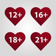 Heart with a restriction on age Vector N2
