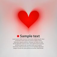 Vector paper heart illustration Postcard