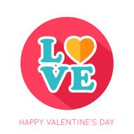 Valentines day flat isolated icon