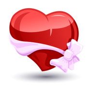Valentine heart with a bow-knot N2