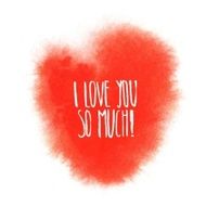 Red watercolor heart