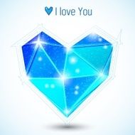 Blue triangle heart