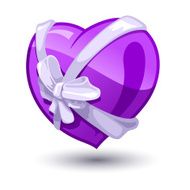 Valentine heart with a bow-knot N6