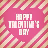 Valentine Day Heart on Retro Background N2
