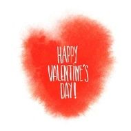 Red watercolor heart N3