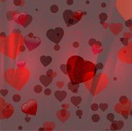 Valentine red hearts background