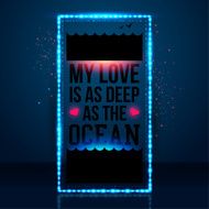My love is deep as the ocean Typography design N2