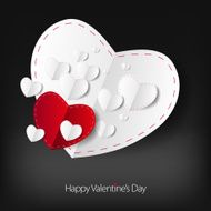 Valentines day love card with heart sign N4