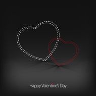 Valentines day love card with heart sign N5