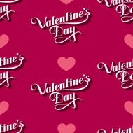vector seamless pattern of handwritten St Valentines Day retro labels N2