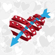 heart ribbon with arrow
