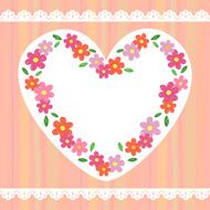 Heart flower frame N2