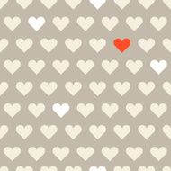 Different hearts shapes seamless pattern