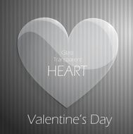Valentines Day glass transparent heart Love background N2