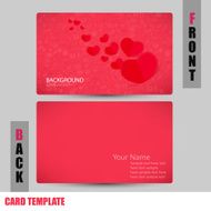 Modern red icon heart Valentines day concept Business-Card Set