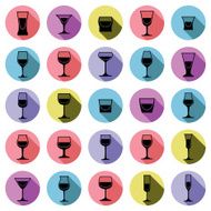 Classic goblets collection martini wineglass cognac