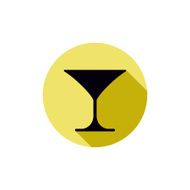 Classic martini glass alcohol theme illustration