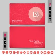 Modern red icon heart Valentines