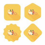 wedding couple flat icon with long shadow eps10 N86