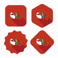 wedding couple flat icon with long shadow eps10 N92