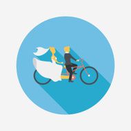 wedding couple flat icon with long shadow eps10 N93