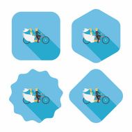 wedding couple flat icon with long shadow eps10 N94