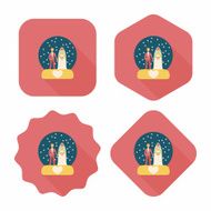 wedding couple flat icon with long shadow eps10 N128