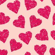 Almond wicker hearts seamless vector print