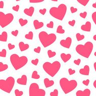 Seamless pattern with pink hearts N2