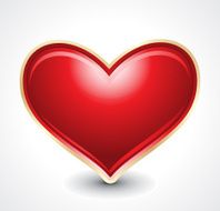 vector glossy heart shape illustration