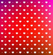 Valentines Day card with small white hearts