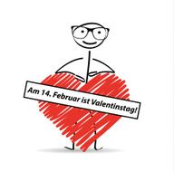14 Februar Valentinstag Hinweis Herz