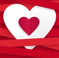 Happy Valentines Day white Heart N3