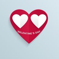 Red and white hearts Valentines day