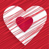 Red and white heart Valentines day N2