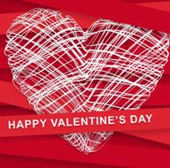 Text Happy Valentines Day red background N2