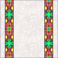 lace border stripe in ornate floral background N6