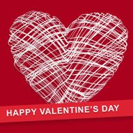 Happy Valentines Day red background N2
