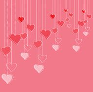 pink hipster style hand drawn heart doodles N2