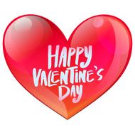 Happy Valentine&#039;s day glossy heart