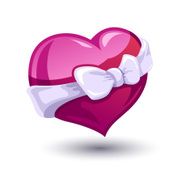 Valentine heart with a bow-knot N7