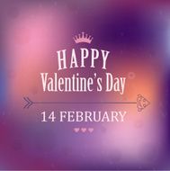 Valentine&#039;s Day poster Typography Vector