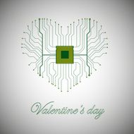 Printed circuit board with processor in the form of heart
