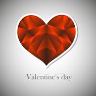 Happy Valentine's Day lettering Greeting Card on white background N5
