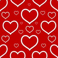 Happy Valentine's Day lettering Greeting Card on red background N4