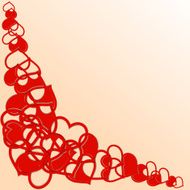 Happy Valentine's Day lettering Greeting Card on red background N5