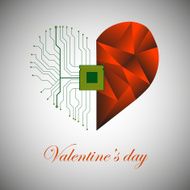Printed circuit board with processor in the form of heart N2